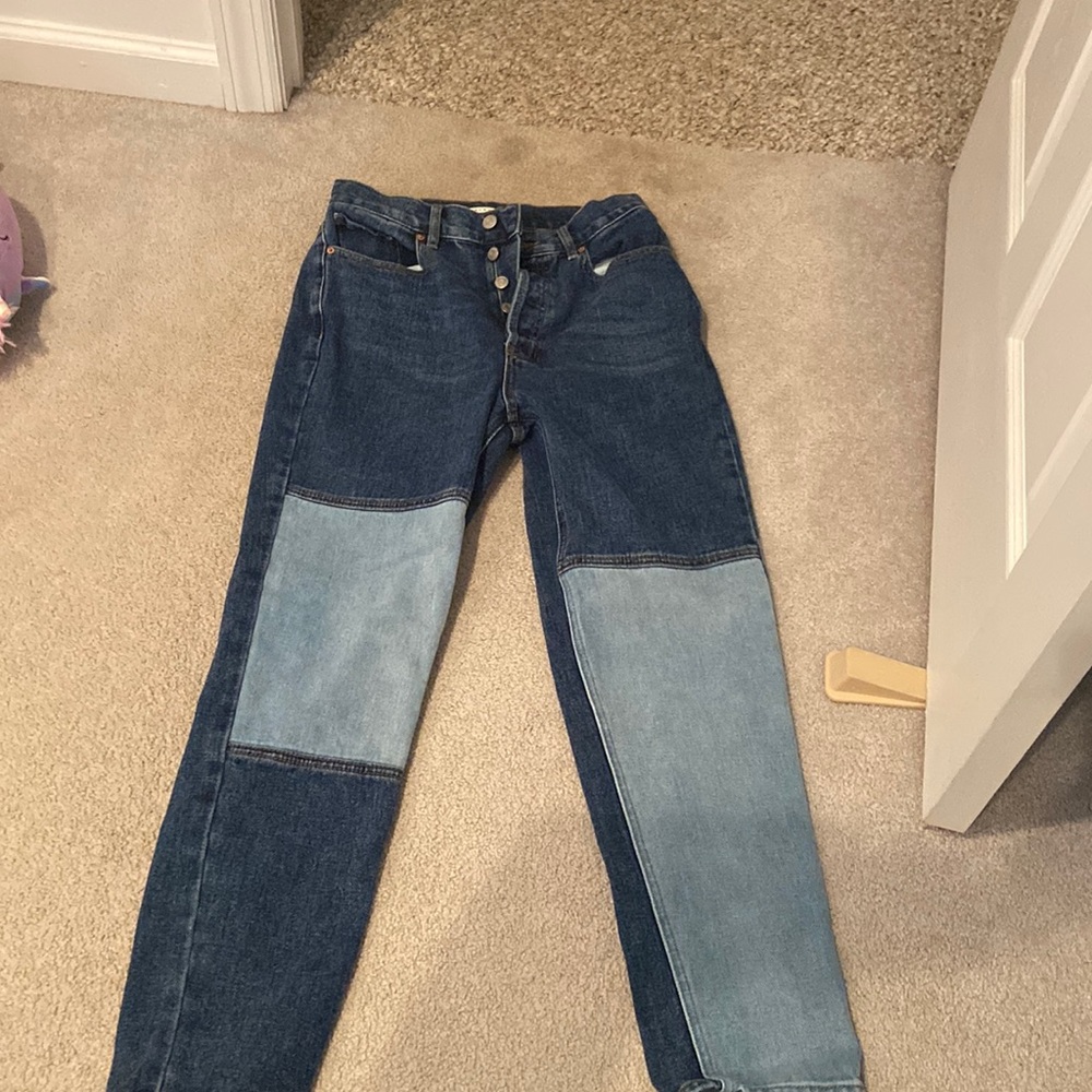 PacSun Two Toned ultra high rise slim jeans